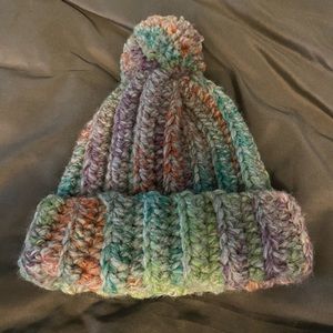 Multicolor Chunky crochet beanie